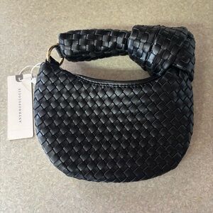 NEW Anthropologie Woven Micro Mini Hobo Classic Minimalist Coastal Preppy Bag